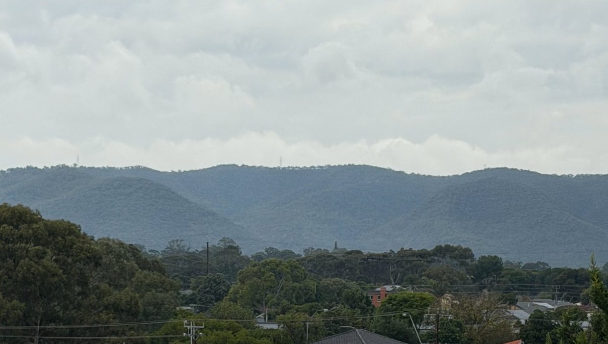 The Adelaide Hills outlook from the upper level of the residences